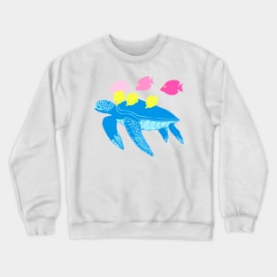 Hawaiian Sea Turtle & Fish v2 Crewneck Sweatshirt